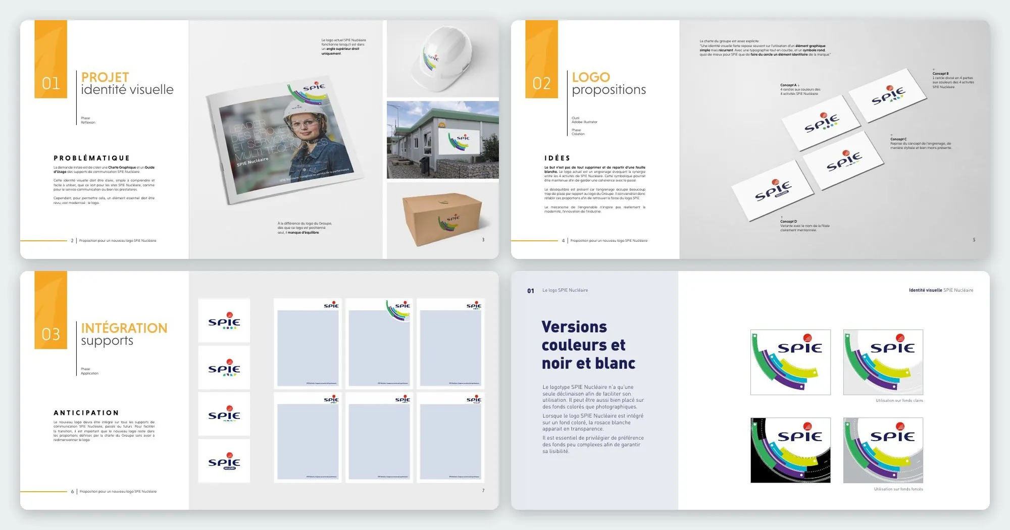 Le projet : problématique, propositions de logo, intégration sur les supports